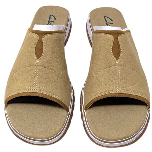 Clarks Dream Beige Slide Sandals Women’s Size 8 M – Comfort Slip-On – NWT - Picture 2 of 4